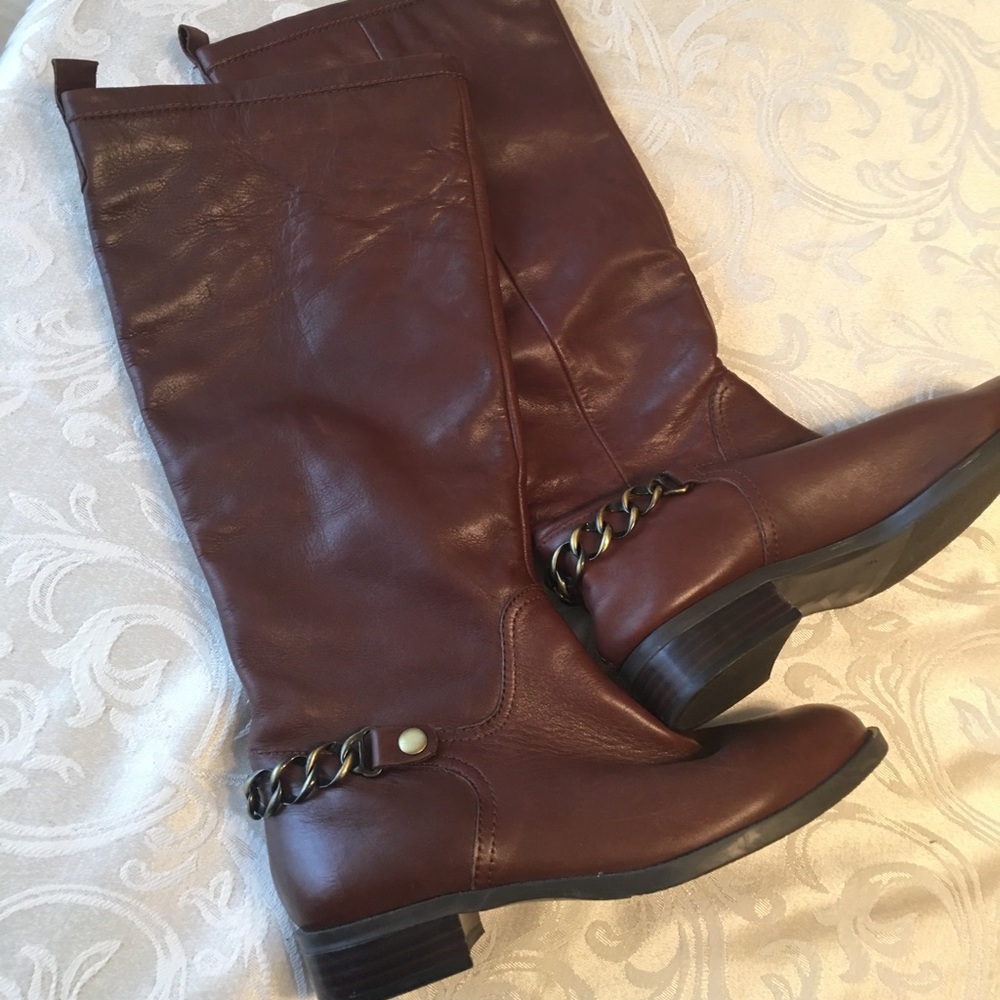 Franco Fortini  Wide Calf Brown Riding Boo…